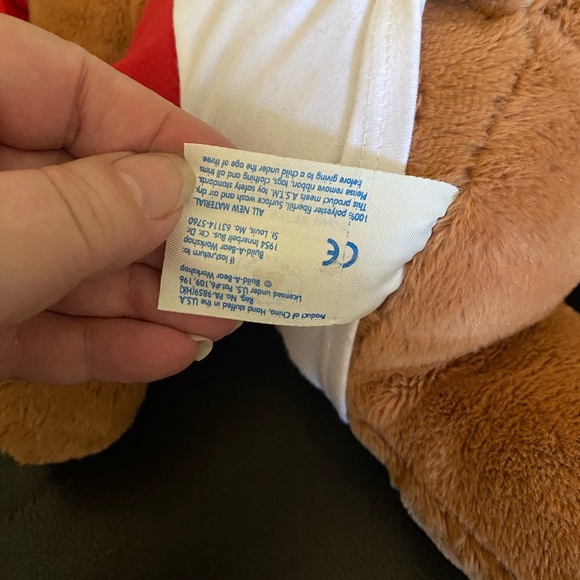 BUILD A BEAR plush reindeer doll lady with XMAS shirt and red bow and lips Moose - Picture 6 of 7